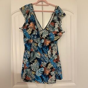 MeetCurve Plus Bathing Suit 4x (Black Bottoms)